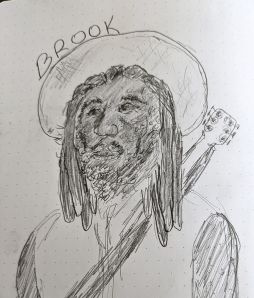 A drawing of Brook from memory