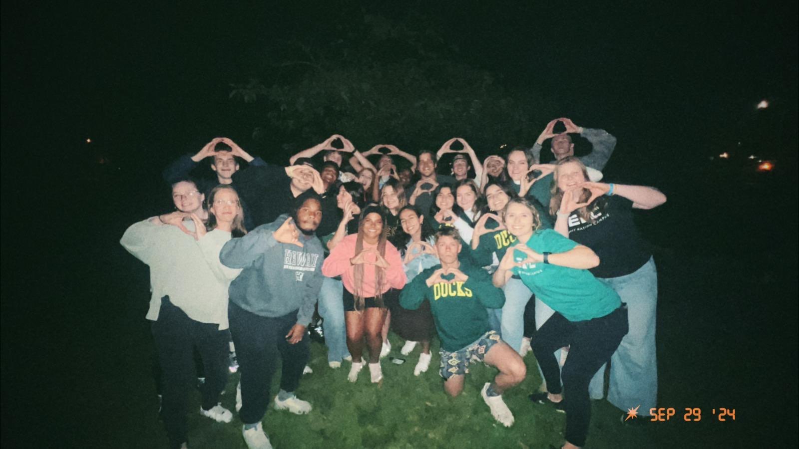 Students laughing and connecting during a campus ministry gathering